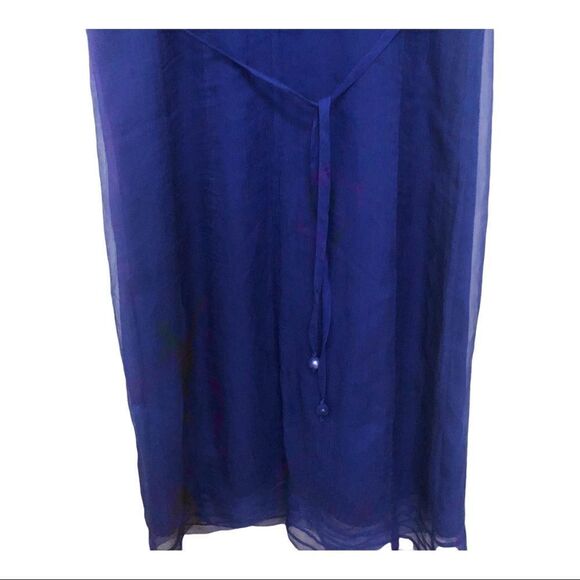Ted Baker Silk Dress, Sleeveless, Blue Size 2 - Picture 9 of 11